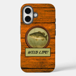 Largemouth Bass Wood Grain iphone case