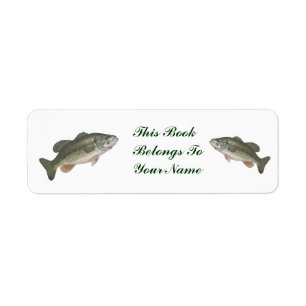LARGEMOUTH BOK FÖR BASRETURADRESS LABELS-THIS RETURADRESS ETIKETT