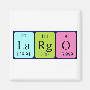 Largo Periodisk magnet bord namn