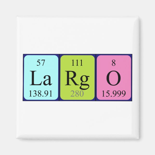 Largo Periodisk magnet bord namn (Framsidan)