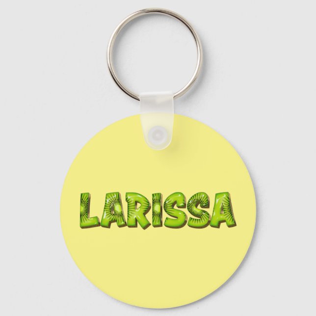 Larissa Name Kiwi Design Schlüsselanhänger Nyckelring (Framsida)