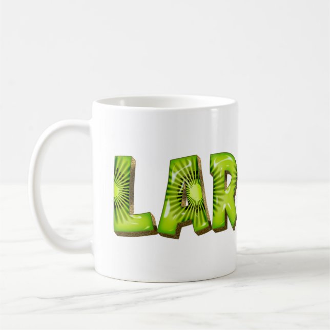 Larissa Name Kiwi Style Tasse Teetasse Kaffeetasse Kaffemugg (Vänster)