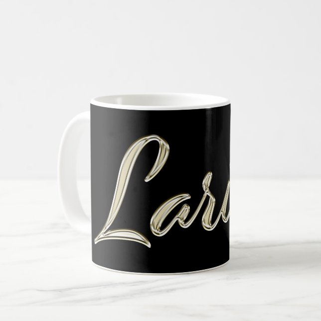 Larissa white gold Handwriting Tasse Kaffeetasse Kaffemugg (Framsida vänster)