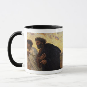 Lärjungarna Peter och John spring Mugg