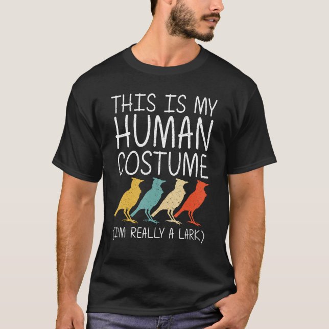 Lark Halloween Human Costume Passerine Bird Easy D T Shirt (Framsida)