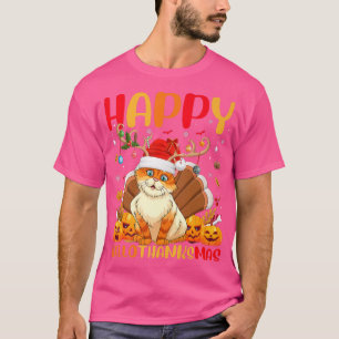 Lårköttsdjur Lover Lycklig Cat HelloTackMas T Shirt