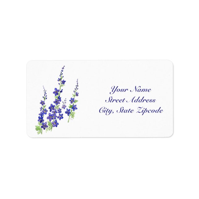 Larkspur Adressetikett (Framsidan)