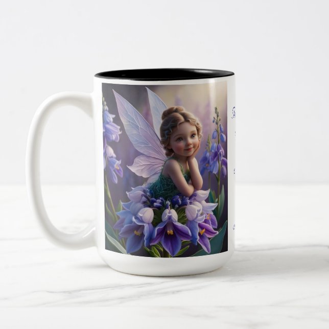 Larkspur Flower Fairy Två-Tonad Mugg (Vänster)