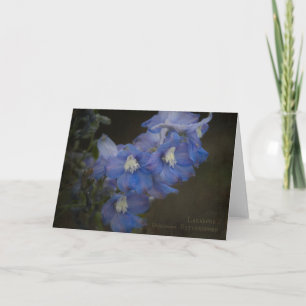 Larkspur hälsningkort kort
