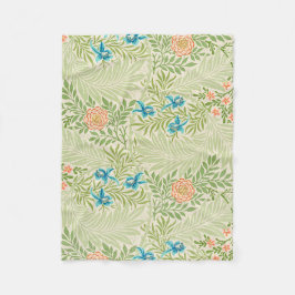 Larkspur Mönster (av William Morris) Fleecefilt