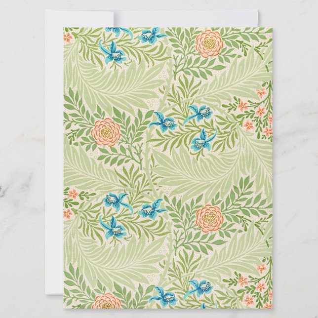 Larkspur Mönster (av William Morris) Kort (Framsida)