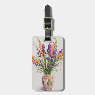 Larkspur och Gladioli i en marockansk vas Bagagebricka
