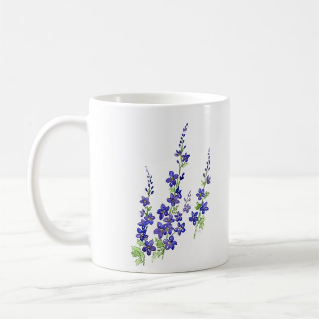 "Larkspur" Vattenfärgslådor Kaffemugg (Vänster)