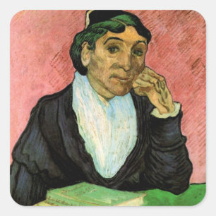 L'Arlesienne (Madame Ginoux) av Vincent van Gogh Fyrkantigt Klistermärke