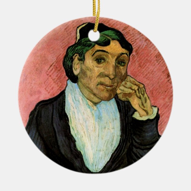 L'Arlesienne (Madame Ginoux) av Vincent van Gogh Julgransprydnad Keramik (Framsidan)