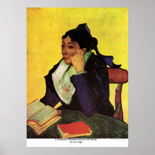 L'Arlesienne Madame Ginoux med Bokar av van Gogh Poster