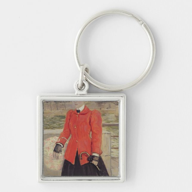 Lärlingen, 1908 fyrkantig silverfärgad nyckelring (Framsidan)