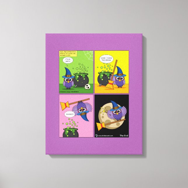 Lärlingsguiden - Städning Tecknad Canvastryck (Framsida)