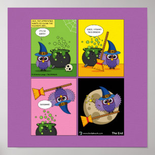 Lärlingsguiden - Städning Tecknad Poster