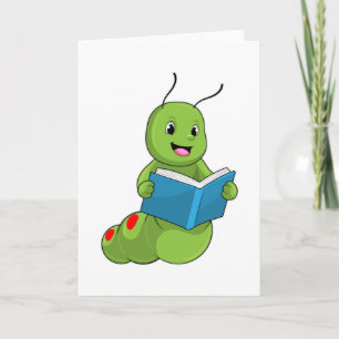 Larm på läsning med bok kort