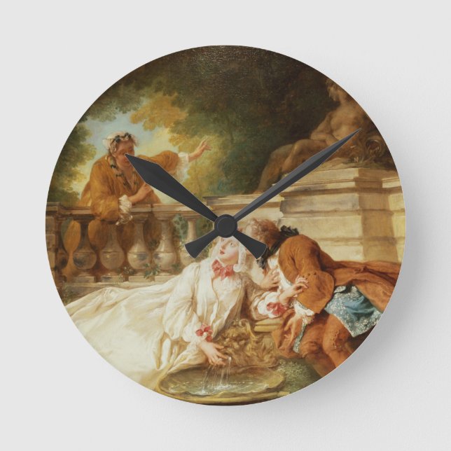 Larmet, 1723 (olja på kanfas) rund klocka (Framsida)