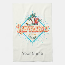 Larnaca Cyprus Retro Cocktail Vintage Sunset Kökshandduk