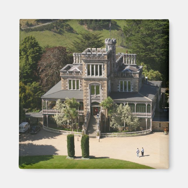 Larnach Castle, Dunedin, Nya Zeeland - flygbild Magnet (Framsidan)