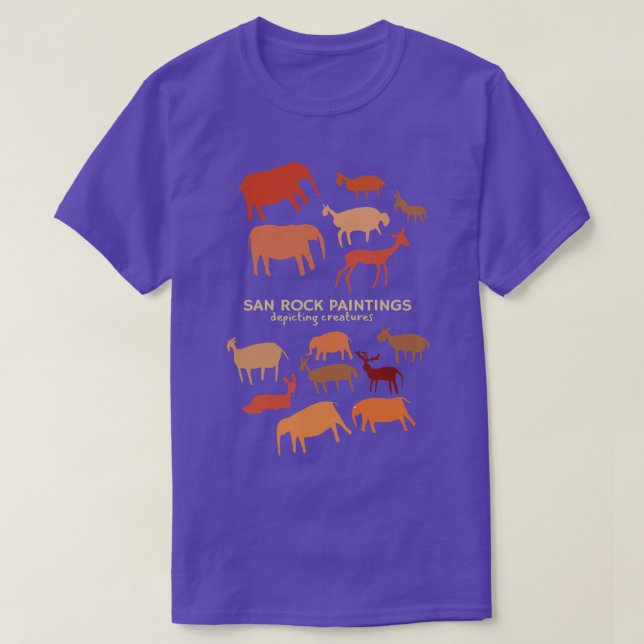Lärningar av antika konstverk San sten som skildra T Shirt (Design framsida)