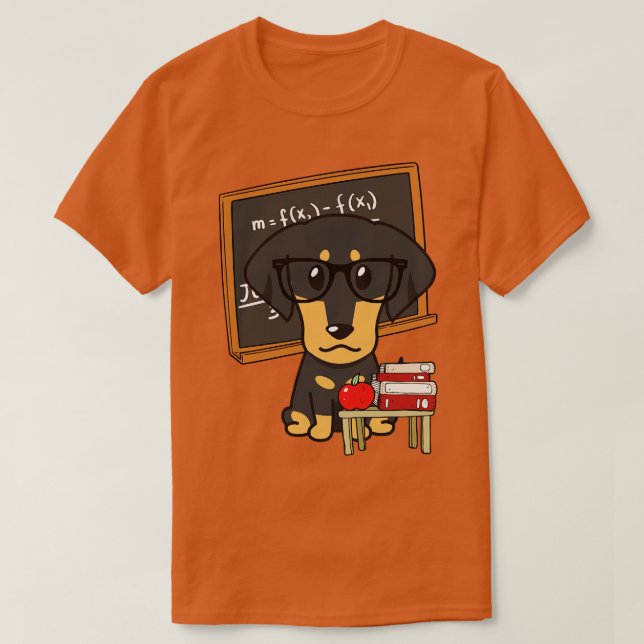 Lärnlig dachshund är undervisning t shirt (Design framsida)