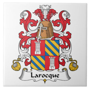 Larocque familjvapensköld kakelplatta