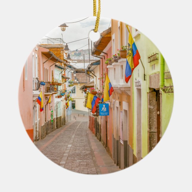 LaRonda gata Quito Ecuador Julgransprydnad Keramik (Framsidan)