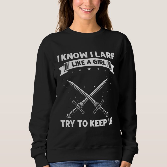 Larper Quote for Larp and Fantasy Role Playing T Shirt (Framsida)