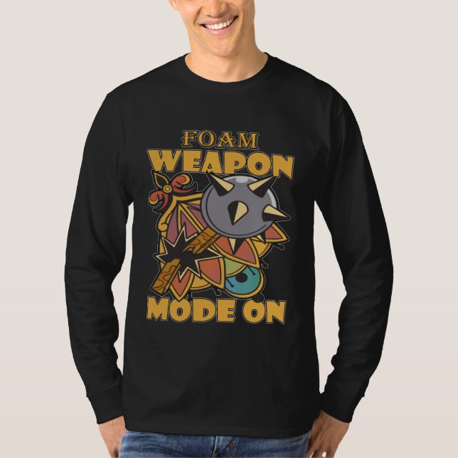 Larping Events  Foam Weapon Mode On T Shirt (Framsida)