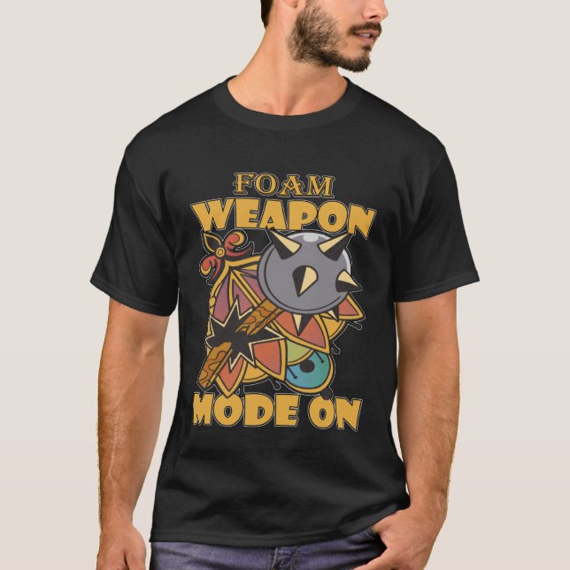 Larping Events  Foam Weapon Mode On T Shirt (Framsida)