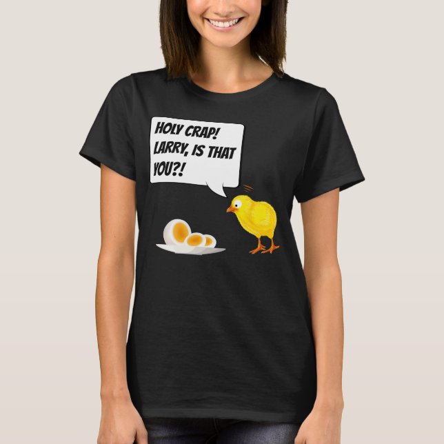 Larry är det du! Chicken-Chicken - Lönngig gift T Shirt (Framsida)