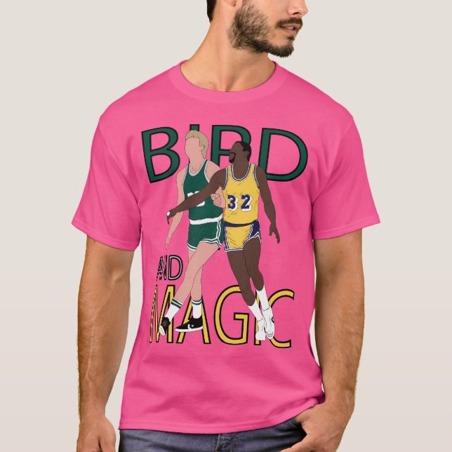 Larry Bird and Magic Johnson T Shirt (Framsida)