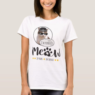 Larry Cat 10 år i drift T Shirt