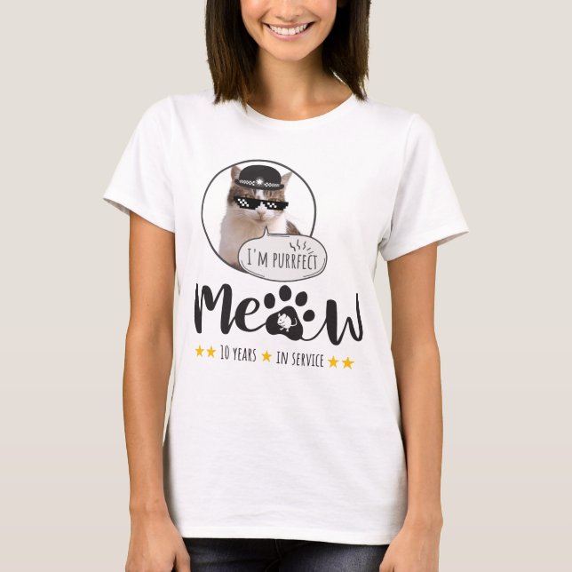 Larry Cat 10 år i drift T Shirt (Framsida)