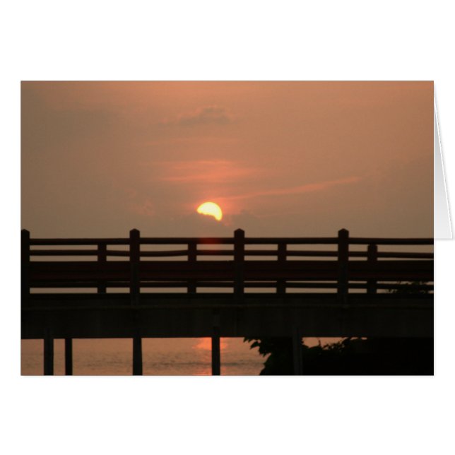 Larry Coressel ’bridge sunset’ Hälsningskort (Framsidan Horizontal)