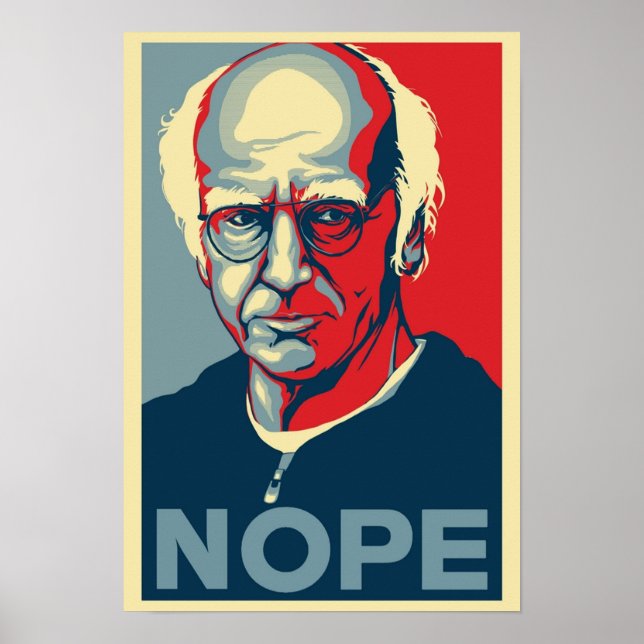 Larry David NOPE Poster (Framsidan)