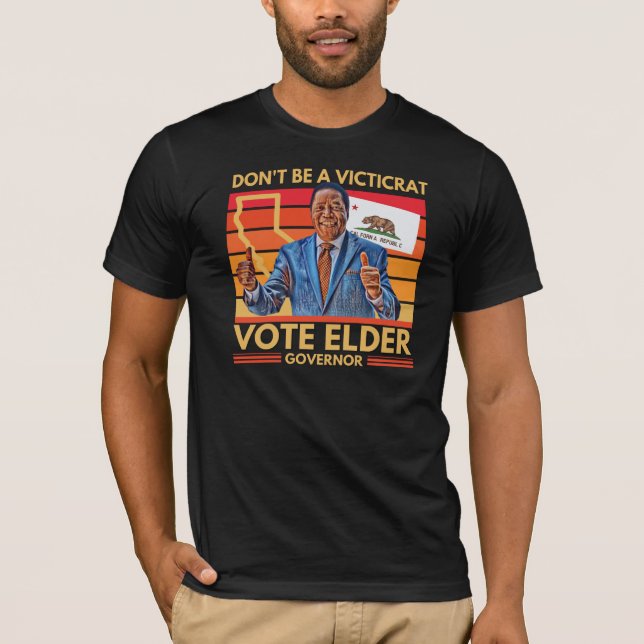 Larry Elder for California guvernör Victicrat T Shirt (Framsida)