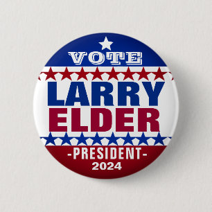 Larry Elder för president 2024 Kampanj Button Knapp