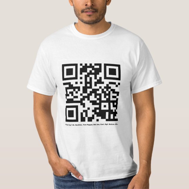 Larry Hankin that Guy QR Code T-Shirt (Framsida)