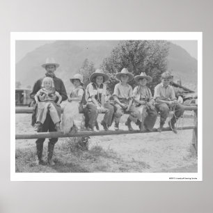 Larry Larom med sex barn. Poster