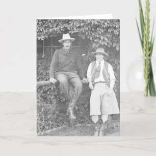 Larry Larom och en kvinna som pockar. Kort