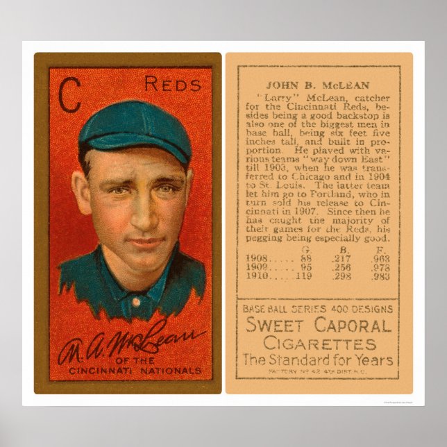 Larry McLean  Baseball 1911 Poster (Framsidan)