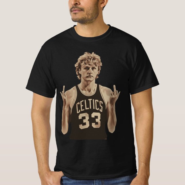 larry MIDDLE FINGER Retro 90s T Shirt (Framsida)
