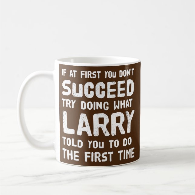 Larry Personlig Namn Birthday Gift Funny Kaffemugg (Vänster)