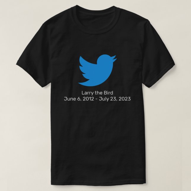 Larry the bird Twitter pensionering T Shirt (Design framsida)