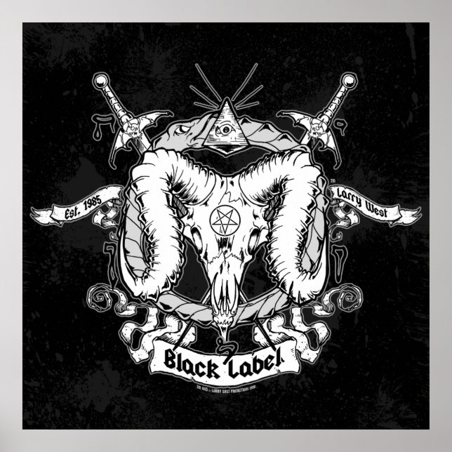 Larry Väster Black Label Poster (Framsidan)